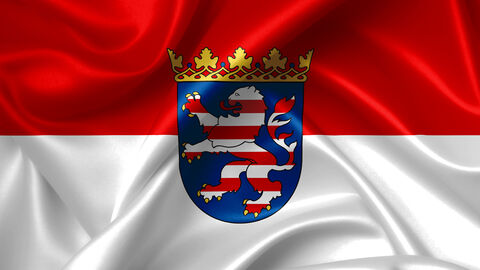 Flagge mit Hessenwappen Flagge mit Hessenwappen