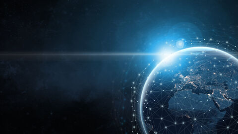 Digitale Welt von oben