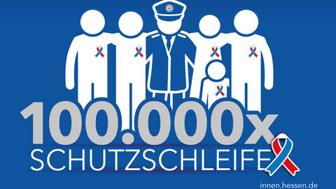 Die Schutzschleife wurde bereits über 100.000 Mal ausgegeben Die Schutzschleife wurde bereits über 100.000 Mal ausgegeben