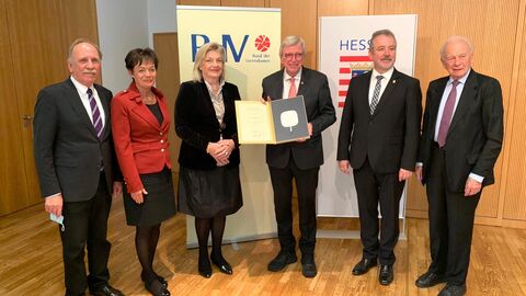 Verleihung der BdV-Ehrenplakette an den Hessischen Ministerpräsidenten Volker Bouffier