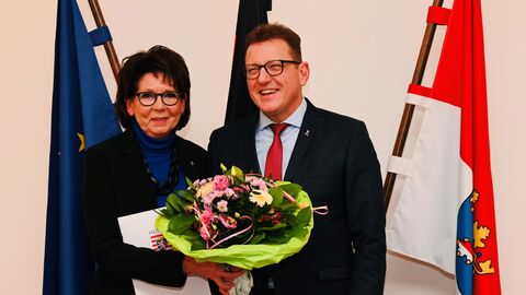 Heike Ahrens-Dietz und Staatssekretär Stefan Sauer