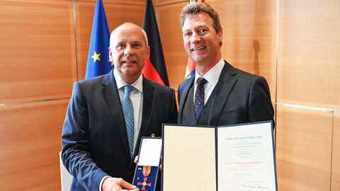 Roman Poseck mit Tobias Dillmann