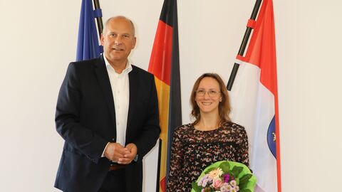 Innenminister Roman Poesck mit Natascha Hiltrop