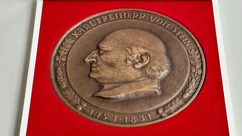 Freiherr vom Stein Plakette Freiherr vom Stein
