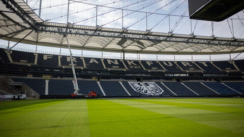 Innenaufnahme Eintracht Frankfurt Stadion.